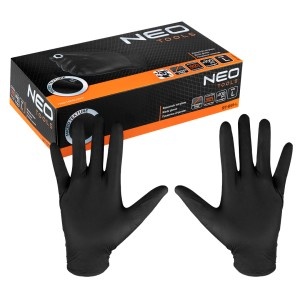 Manusi de nitril negre, 100 buc, L
