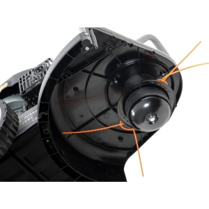 Masina pentru tuns iarba pentru teren denivelat, iarba mare, motor benzina 173 cm³, taiere cu guta, suprafata lucru 56cm, tractiune la roti, Dedra - Img 6