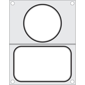 Matrita sigilare pentru un recipient cu un compartiment 178x113 mm + pentru un recipient de supa ø115 mm