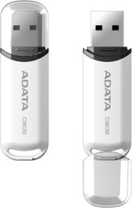 MEMORIE USB 2.0 ADATA 16 GB, cu capac, carcasa plastic, alb, "AC906-16G-RWH"