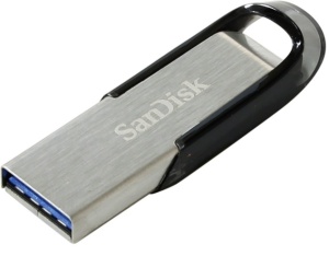 MEMORIE USB 3.0 SANDISK 128 GB, clasica, carcasa metalic, negru / argintiu, "SDCZ73-128G-G46B"