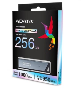 MEMORIE USB Type-C 3.2 ADATA 256 GB, retractabila, carcasa aluminiu, argintiu "AELI-UE800-256G-CSG" - Img 2