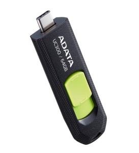 MEMORIE USB Type-C 3.2 ADATA 64 GB, retractabila, carcasa plastic, negru / verde "ACHO-UC300-64G-RBK/GN" - Img 3