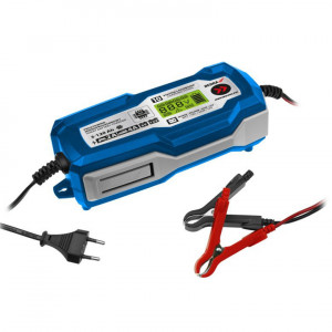 Mikroprocesszor-vezérelt egyenirányító 2A/4A, 6V/12V, 4-120Ah, LCD LFP, Dedra