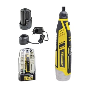Mini freza cu acumulator 12V 2 Ah, 50 accesorii, F.F. Group - Img 4