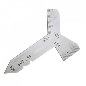 Mini szögmérő készülék, 85 mm, 55º, 60º, 90º, 120º, rozsdamentes acél, Silverline