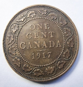 Moneda Canada - George V - 1 Cent 1917
