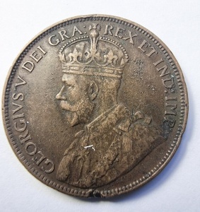 Moneda Canada - George V - 1 Cent 1917 - Img 2
