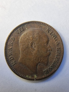 Moneda Coloniala - 1/12 Anna din India Britanică, anul 1908, emisă sub domnia regelui Edward VII. - Img 2