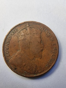 Moneda Coloniala - 1 Cent Ceylon 1906, emisă sub domnia regelui Edward VII. - Img 2