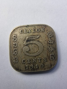 Moneda Coloniala - 5 Cents 1910 - CEYLON / EDWARD VII - Img 2