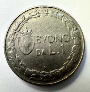 Moneda Italia - Emmanuel III - 1 Lira 1924 - Img 2
