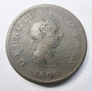 Moneda Regatul Unit - George III - Half Penny 1806