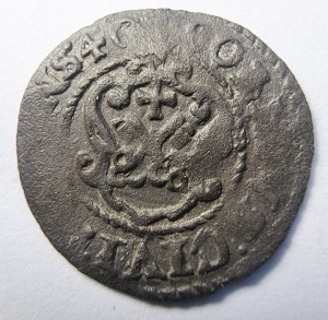 Moneda SUEDIA-LIVONIA . QUEEN CHRISTINA . Solidus 1645-1654 . - Img 2