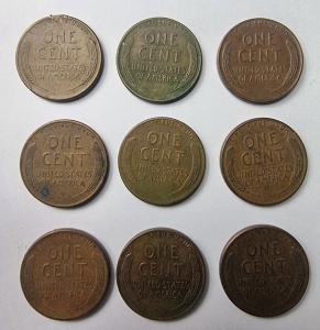 Monede USA - Lot Lincoln Wheat Cent : 1950/1951/1952/1953/1954/1955/1956/1957/1958