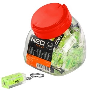 Nivela cu bula de aer, tip breloc NEO (la comanda de multiplu de 80, borcan inclus)