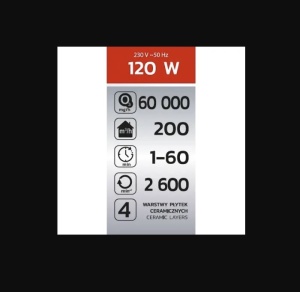 Ózongenerátor, ózon légtisztító, antibakteriális, penészgomba elleni, gombaölő, 120W, időzítő, lakossági, szállodai szobák, Dedra - Img 3