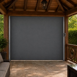 Paravan retractabil, marchiza, pentru foisor, terasa, cafenea, 3m x 2m, fixare laterala, Dedra - Img 4