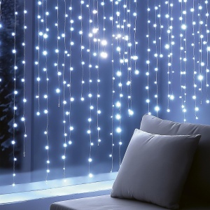 Perdea luminoasă LED DOT, 1,2 x 1,4 m, alb rece