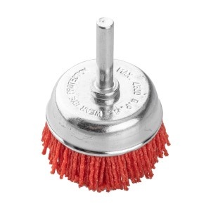Perie tip cupa 50 mm, nylon, cu tija de 6 mm, pentru lemn