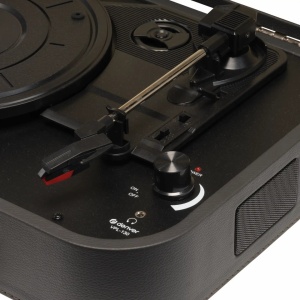 Pick-up vinil tip valiza cu boxe incorporate,amplificare incorporata, port USB transfer media, NEGRU, DENVER - Img 4