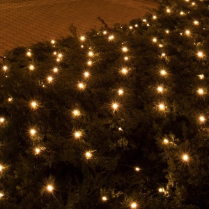 Plasa de lumini, 3x3m, pt exterior, 240 LED alb cald - Img 1