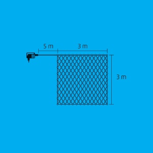 Plasa de lumini, 3x3m, pt exterior, 240 LED alb cald - Img 3