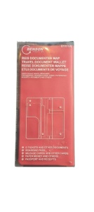 Portofel voiaj, transport bilete, rezervari, 5 compartimente, PVC, ROZ, Benson Promo Line - Img 2