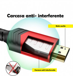 Prémium HDMI 4K kábel, 2m, alumínium törésgátló alumínium dugó, Jsaux - Img 4