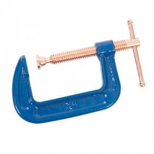 Presa semiprofesionala tip C, heavy-duty, 75mm, placat cupru, Silverline