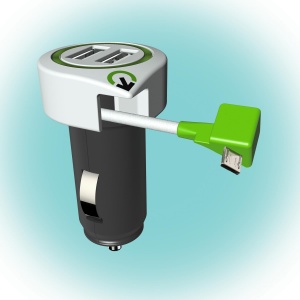 Q2 power Incarcator auto "Triple USB Car Charger Micro USB Connector"