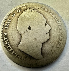 REGATUL UNIT - WILLIAM IV - ONE SHILLING 1834 ( ARGINT .925 )
