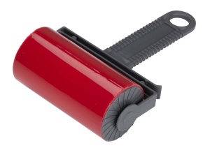 Rola pentru scame si par, din silicon, lavabila, refolosibil Dirt Devil, 12x7x18cm, rosu/negru