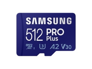 SAMSUNG PRO Plus microSD 512GB Up to 180MB/s Read and 130MB/s Write speed with Class 10 4K UHD incl. Card reader 2023 "MB-MD512SB/WW"