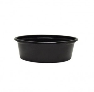 Set 100 bucati sosiere fast food, mini caserole pentru sosuri, 100cc,diametru pentru capac 75mm, NEGRU