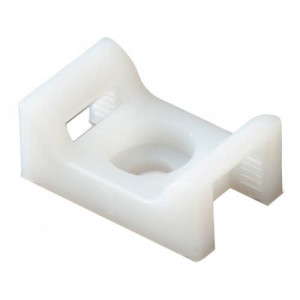 Set 100 prinderi pentru bride tip soricel, 9.5 x 7.2 mm, alb, Benman - Img 2