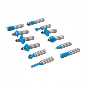 Set 12 freze lemn, oberfreza, prindere 8mm, Silverline - Img 2