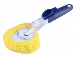 Set 2 bureti cu maner si dispenser detergent, burete/microfibra, VKTools - Img 2
