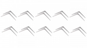Set 20 coltare metalice suspendat polite, 250 x 300 mm, Fixman - Img 1