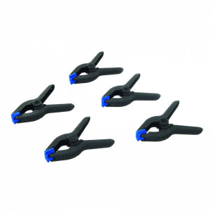 Set 5 mini cleme universale, 65mm, deschidere 30mm, Silverline - Img 1