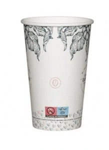 Set 500 pahare carton pentru bauturi calde, cafea, ceai, vin fiert, targuri, 470ml, 16oz, d90mm, model Coffee Lovers - Img 2
