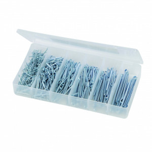 Set 555 buc sigurante , 1.5 - 3.8mm , Silverline Split Pins Pack - Img 1