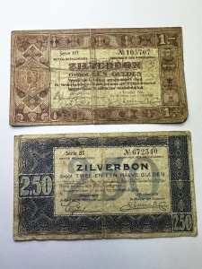 Set Bancnote - 1 & 2.5 Gulden Zilverbon 1938 - Olanda - Img 3
