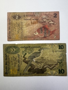 Set Bancnote Ceylon - 2/10 Rupees 1979