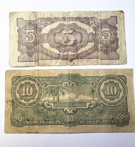 Set Bancnote - Malaya - Ocupatie Japoneza - 5/10 Dollars 1942 - Img 2