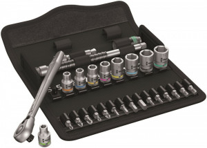 Set profesional 28 piese, clichet, tubulare, biti, Wera 8100 SA 8 - Img 1