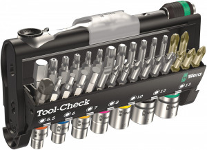 Set profesional mini clichet 38 piese, tubulare, biti, Wera Tools-Check1 - Img 1