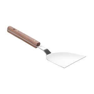 Spatula Teppanyaki din otel inoxidabil , 10,5 cm, maner din lemn de nuc - Img 2