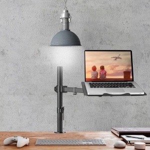 Suport premium, 2 in 1 pentru laptop, monitor, brat articulat, prindere blat birou, ajustabil pe inaltime, greutate suportata 10Kg, Suptek - Img 6