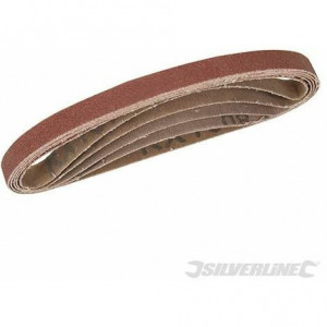 Szett 5 db csiszolószalag, 10 x 330mm, 40,60,80,120-as szemcseméretű keverék, Silverline